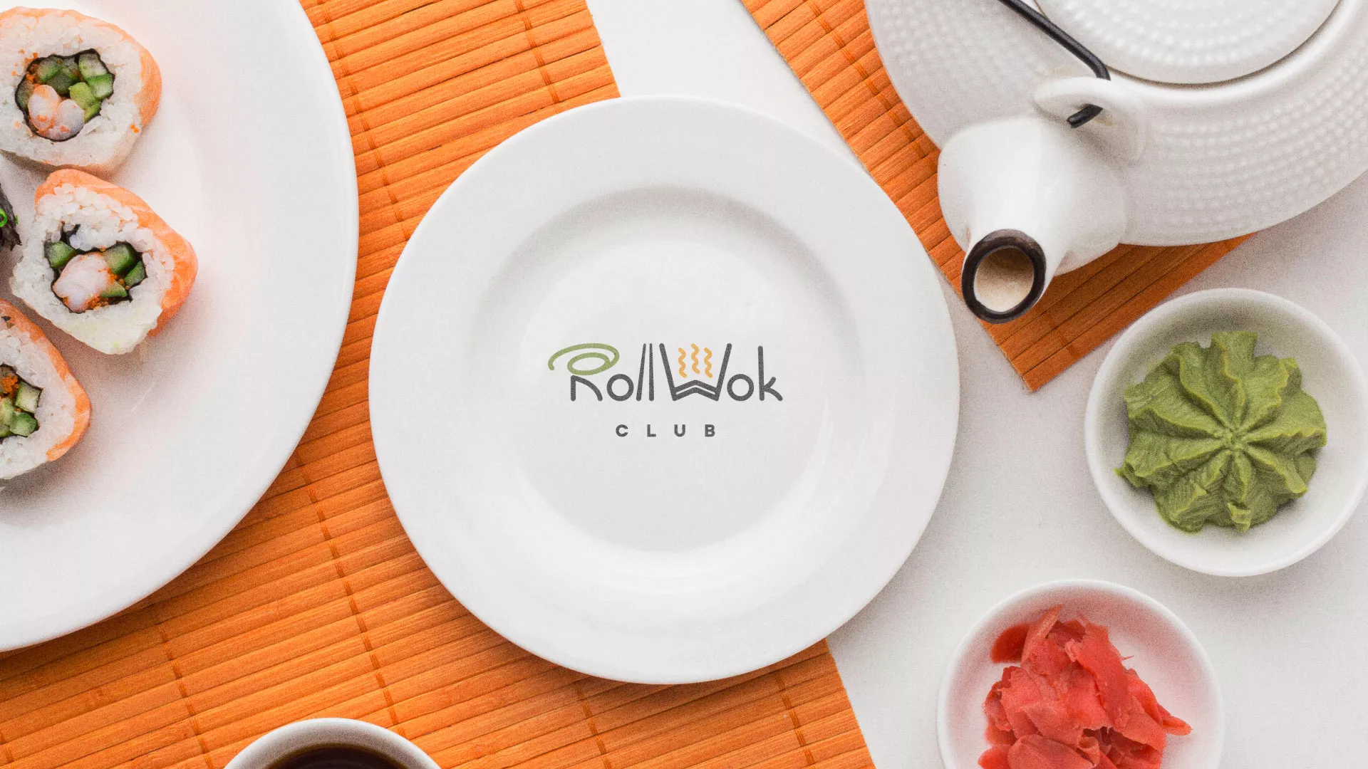 Разработка логотипа и фирменного стиля в Немане для суши-бара «Roll Wok Club» Разработка логотипа и фирменного стиля в Немане для суши-бара «Roll Wok Club»